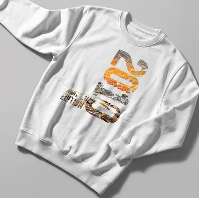 Distressed 2010 Limited Edition vintage birthday T-shirt in orange and gray. — printed on a unisex sweatshirt