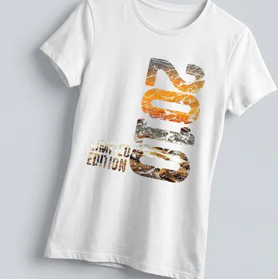 Distressed 2010 Limited Edition vintage birthday T-shirt in orange and gray. — printed on a women's shirt