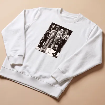 Vintage t-shirt featuring the name ABBA in bold lettering and a retro design — printed on a unisex sweatshirt