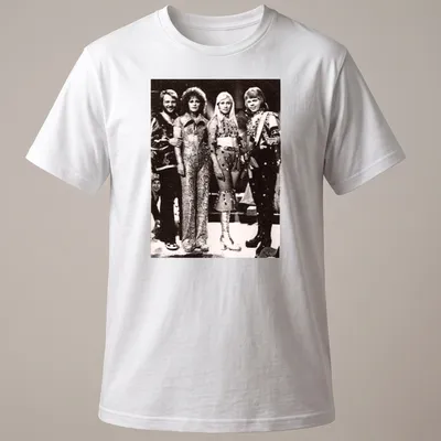Vintage t-shirt featuring the name ABBA in bold lettering and a retro design