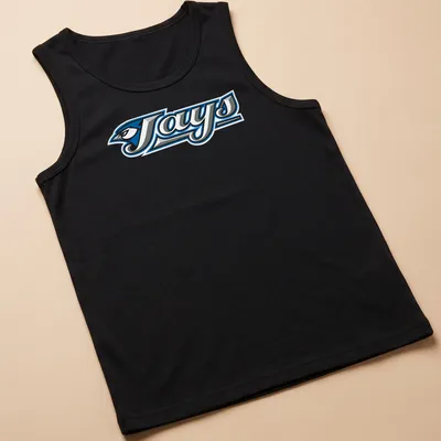 Modern logo t-shirt featuring a Blue Jay bird with the word 'Jays' beneath — printed on a tank top