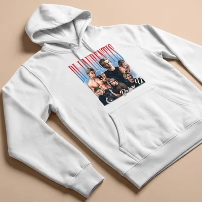 Vintage Dean Di Laurentis shirt with playful illustration and collegiate text. — printed on a unisex hoodie
