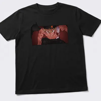 Anime style T-shirt featuring a playful bull character with Scribble King text.