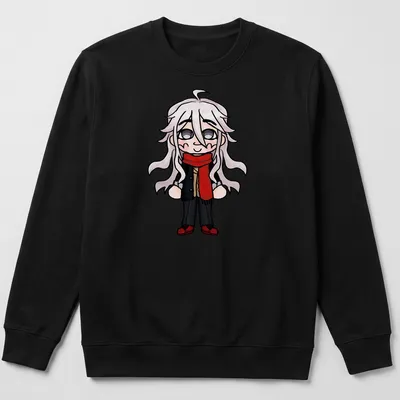 Cute cartoon depiction of Chibi Shishikura Osamu on a T-shirt. — printed on a unisex sweatshirt