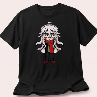 Cute cartoon depiction of Chibi Shishikura Osamu on a T-shirt.