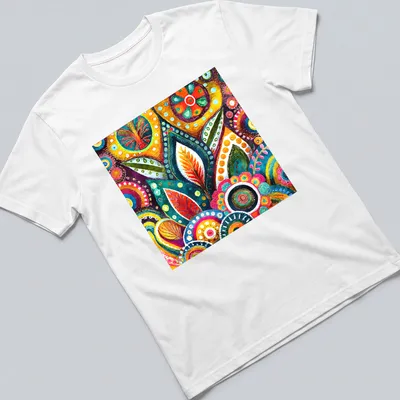 Colorful 1960s floral patterns in orange, green, blue, pink, yellow, and purple