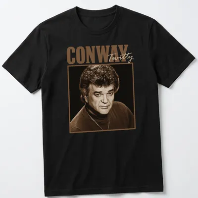 Vintage print featuring Conway Twitty's name in classic font