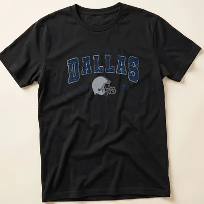 Retro distressed Dallas football helmet graphic with text Est. 1960