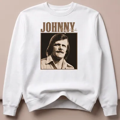 Vintage music t-shirt featuring Johnny Paycheck's name and portrait — printed on a unisex sweatshirt