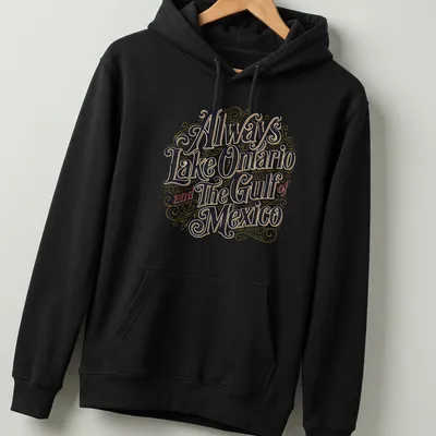 Vintage decorative shirt featuring Lake Ontario and the Gulf of Mexico — printed on a unisex hoodie