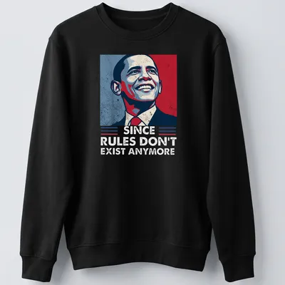 Vintage poster style shirt featuring Obama 2028 slogan in red, blue and cream — printed on a unisex sweatshirt