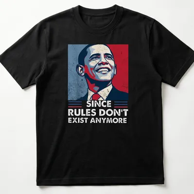 Vintage poster style shirt featuring Obama 2028 slogan in red, blue and cream