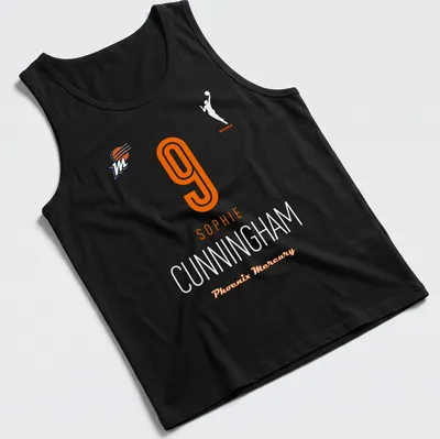 Modern typography WNBA shirt with Phoenix Mercury and Sophie 9 printed — printed on a tank top