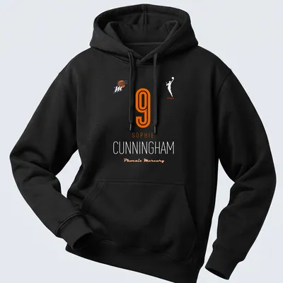 Modern typography WNBA shirt with Phoenix Mercury and Sophie 9 printed — printed on a unisex hoodie