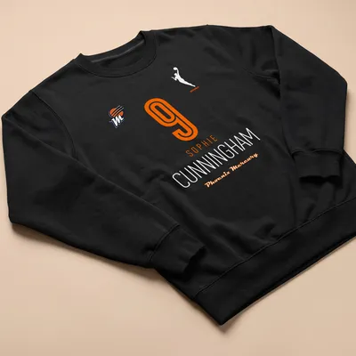 Modern typography WNBA shirt with Phoenix Mercury and Sophie 9 printed — printed on a unisex sweatshirt