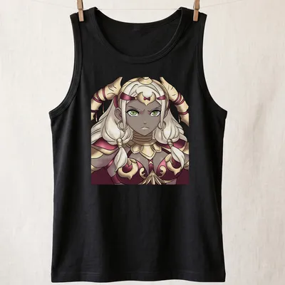 Anime-style Angry Queen Theodora t-shirt with vibrant colors and expression — printed on a tank top