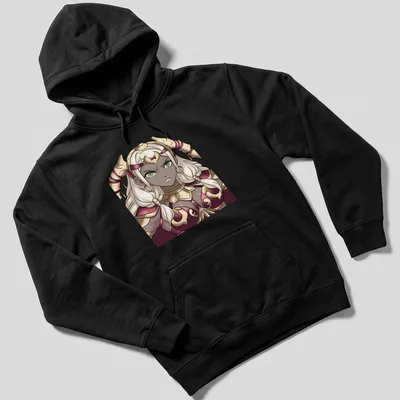 Anime-style Angry Queen Theodora t-shirt with vibrant colors and expression — printed on a unisex hoodie