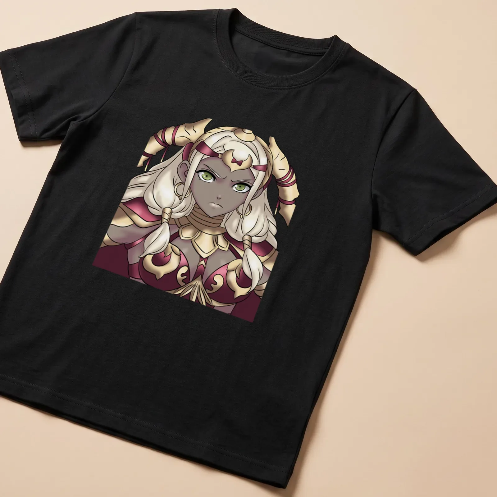 Anime-style Angry Queen Theodora t-shirt with vibrant colors and expression — printed on a unisex t-shirt