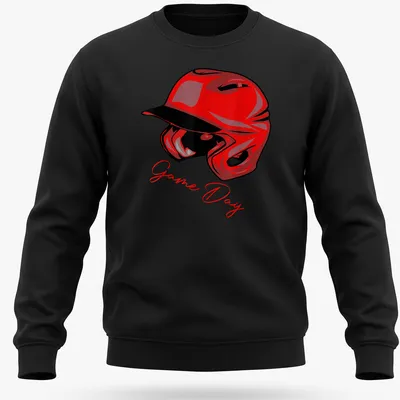 Vintage red Game Day T-shirt featuring a bold red helmet and lettering — printed on a unisex sweatshirt