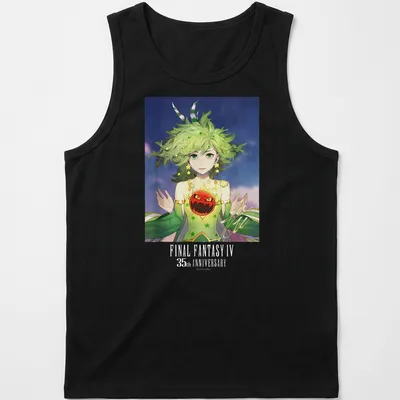 Anime illustration of Rydia from Final Fantasy IV with colorful details — printed on a tank top