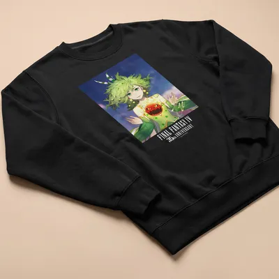 Anime illustration of Rydia from Final Fantasy IV with colorful details — printed on a unisex sweatshirt