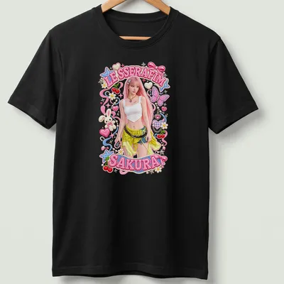 Kawaii colorful t-shirt featuring Sakura character with vibrant colors