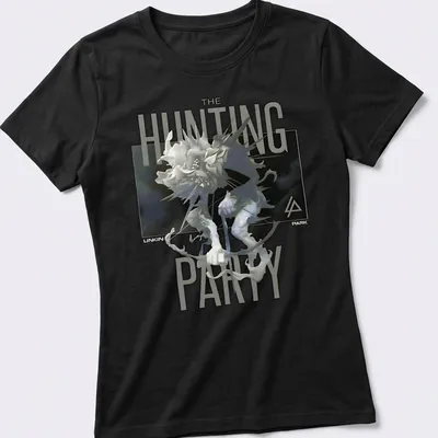 Abstract graphic featuring creature design and text for Linkin Park fans. — printed on a women's shirt
